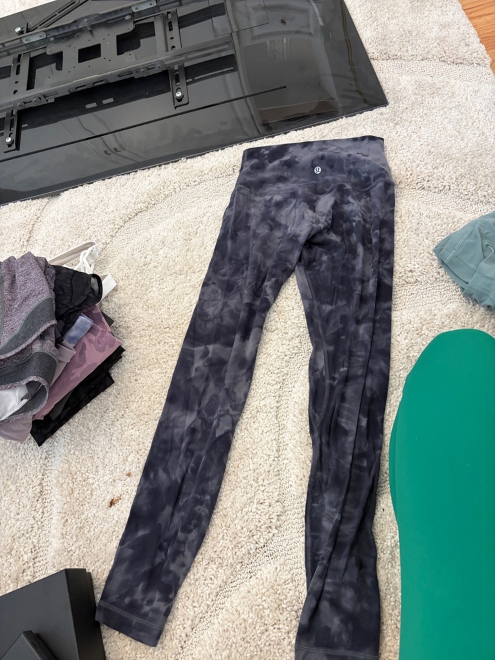 lululemon athletica Black Tie-Dye High-Rise Leggings